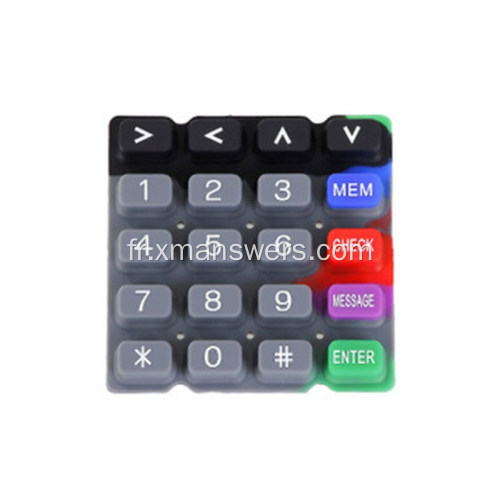 Bouton de clavier en caoutchouc silicone élastomère pour la calculatricePiano